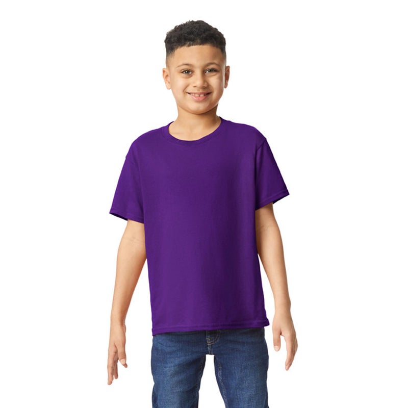Gildan Unisex Child Youth Heavy Cotton T-shirt, Style G5000b, 2-pack, Purple, X-Large US - Image 2